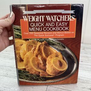 1987 Weight Watchers Quick Easy Menu Cookbook Recipes Cook Book‎ Cooking Vintage